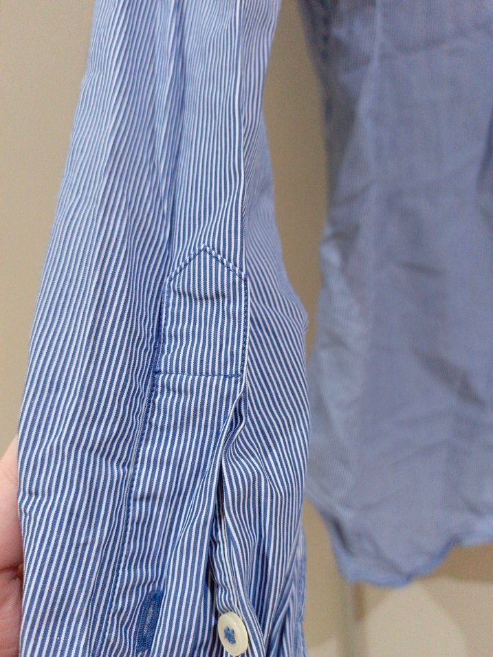 Zara Man Sport Classic S beden,  ince çizgili erkek gömlek - Görsel 2