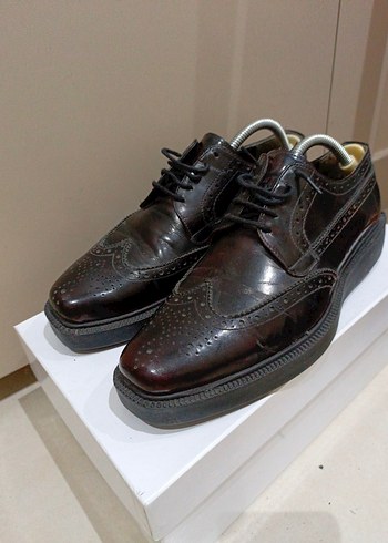 40 numara Klasik Koyu Bordo Erkek Deri Ayakkabı - Görsel 8