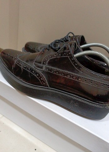 40 numara Klasik Koyu Bordo Erkek Deri Ayakkabı - Görsel 4