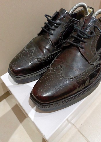 40 numara Klasik Koyu Bordo Erkek Deri Ayakkabı - Görsel 3