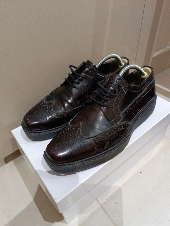 40 numara Klasik Koyu Bordo Erkek Deri Ayakkabı - Görsel 2