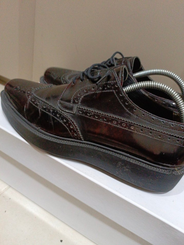 40 numara Klasik Koyu Bordo Erkek Deri Ayakkabı - Görsel 4