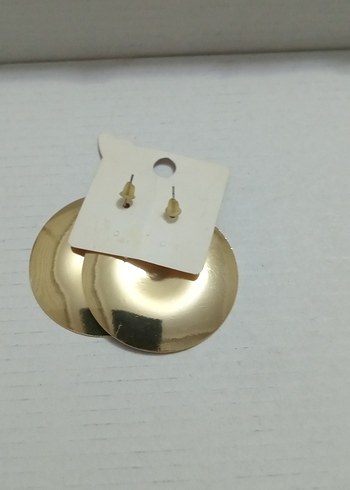 Altın Renkli Mini Düğme Küpe - Görsel 3