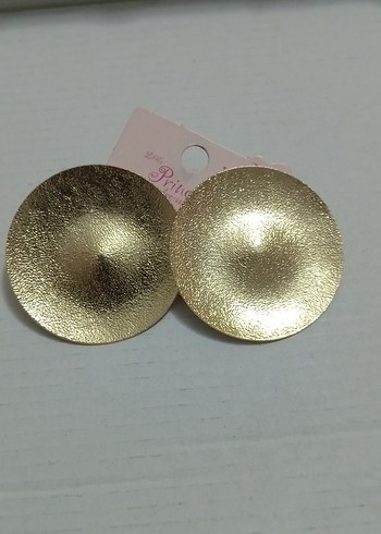 Altın Renkli Mini Düğme Küpe - Görsel 2