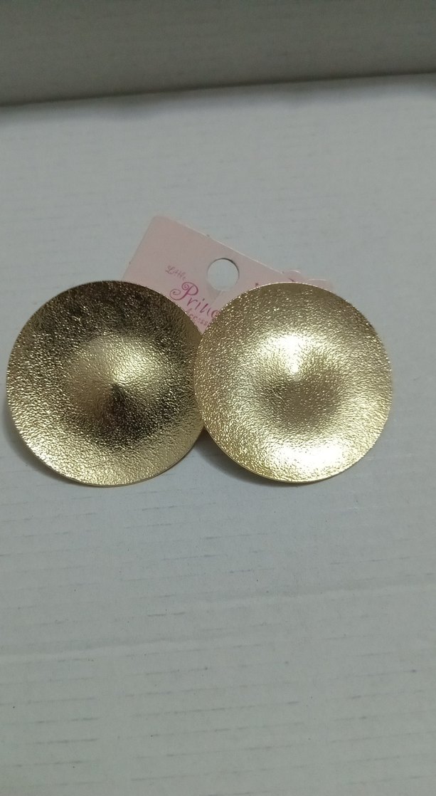 Altın Renkli Mini Düğme Küpe - Görsel 2