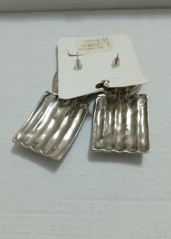 Vintage Bohem Gümüş Renkli Mini Küpeler - Görsel 2