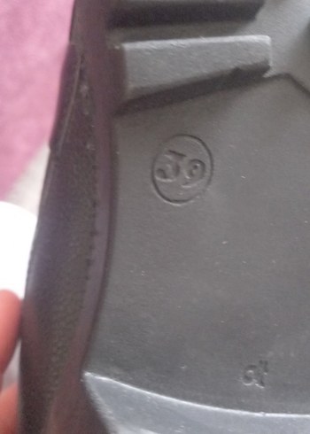 39 Beden siyah Renk Kadın Siyah Deri Tokalı Loafer