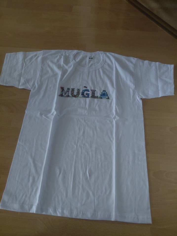 Baskılı Beyaz Pamuklu  Tişörtü - Görsel 3