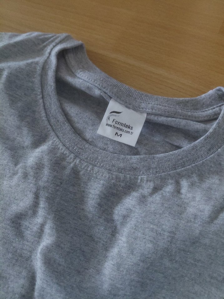 Gri Baskılı Pamuklu Erkek Tişört - Görsel 3