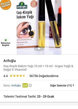 Arifoğlu kaş ve kirpik bakım yağı