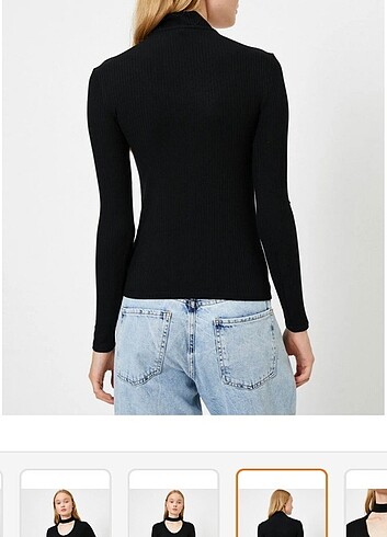 m Beden siyah Renk Koton Choker yaka fitilli body bluz