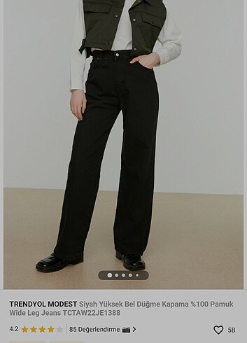 Yüksek Bel Wide Leg Jeans 