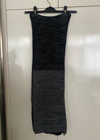 Uzun Gri Erkek Atkı - Görsel 2