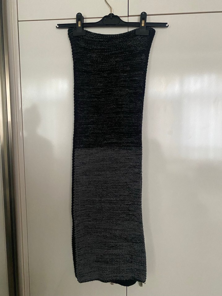 Uzun Gri Erkek Atkı - Görsel 2