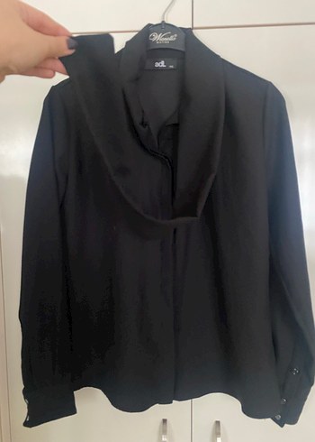 Siyah Kadın Uzun Kollu Gömlek - Görsel 2