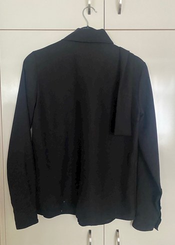 Siyah Kadın Uzun Kollu Gömlek - Görsel 4