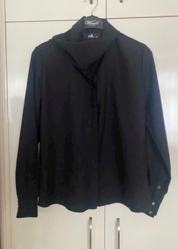 Siyah Kadın Uzun Kollu Gömlek - Görsel 3