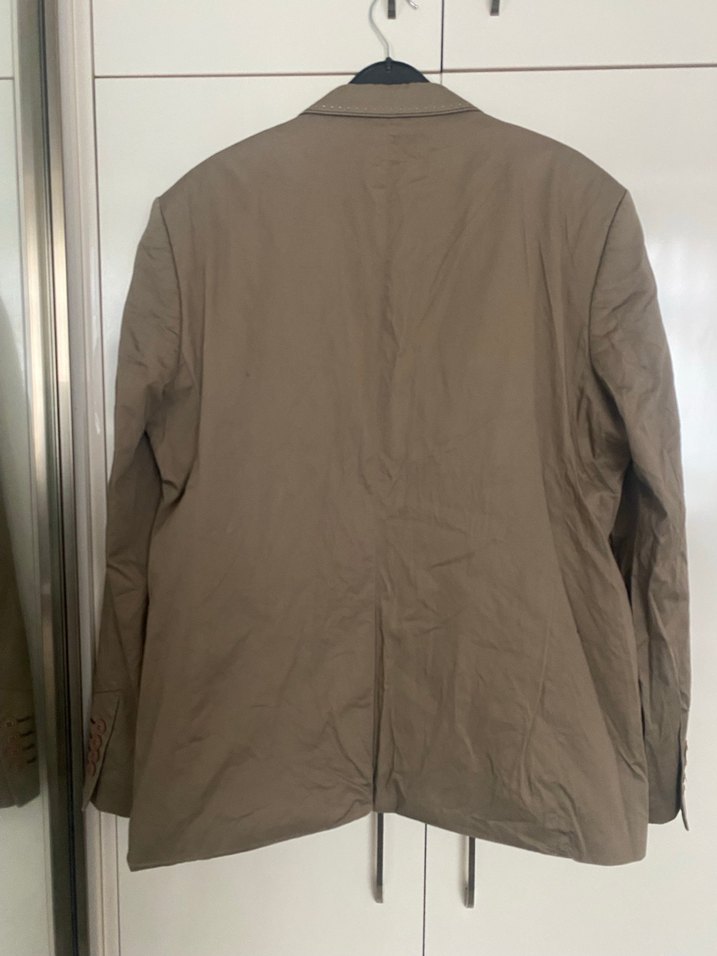 Erkek Bej Düğmeli Normal Kesim Ceket - Görsel 2