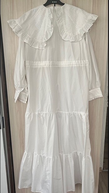 40 Beden beyaz Renk Hooops store beyaz elbise