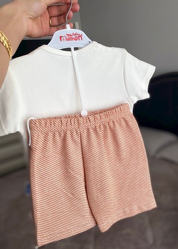 Kahverengi Erkek Bebek Kısa Kollu Takım - Görsel 2