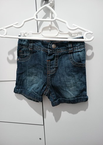 Erkek Çocuk Bağcıklı Koyu Mavi Denim Şort