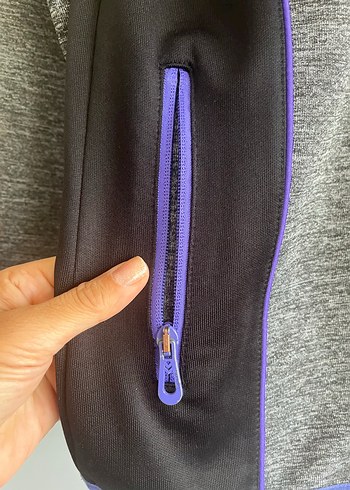 Hummel Gri Fermuarlı  Spor Sweatshirt/Ceket - Görsel 3