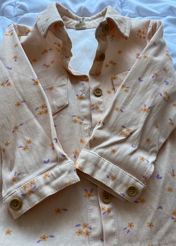 Kız Çocuk Bej Uzun Kollu Gömlek - Görsel 3