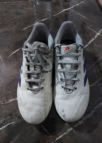 Gri Beyaz Bağcıklı Erkek Futbol Ayakkabısı - Görsel 2