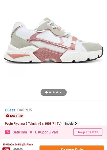 Guess Kadın Beyaz Platform Spor Ayakkabı - Görsel 8
