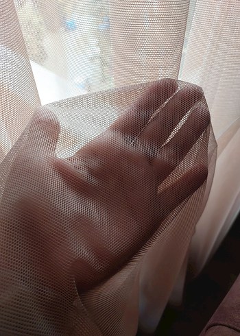 Modern Deseniz Petek Tül Perde - Görsel 3