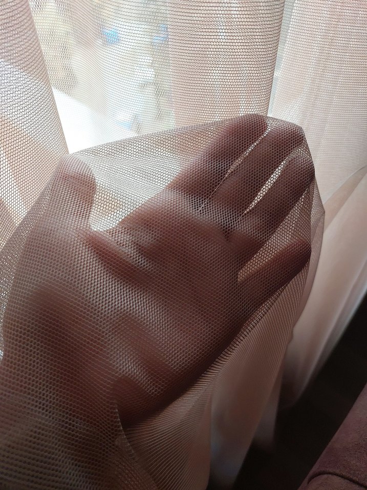 Modern Deseniz Petek Tül Perde - Görsel 3