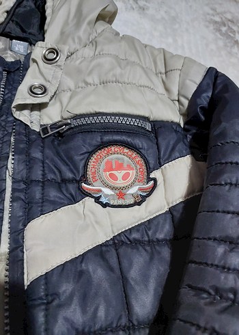 Kapüşonlu Uzun Kollu Çocuk Kış Montu - Görsel 3