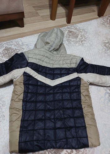 Kapüşonlu Uzun Kollu Çocuk Kış Montu - Görsel 6