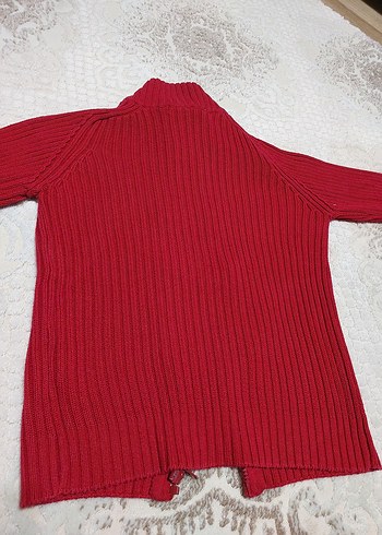 Kırmızı Çocuk Fermuarlı Hırka - Görsel 6