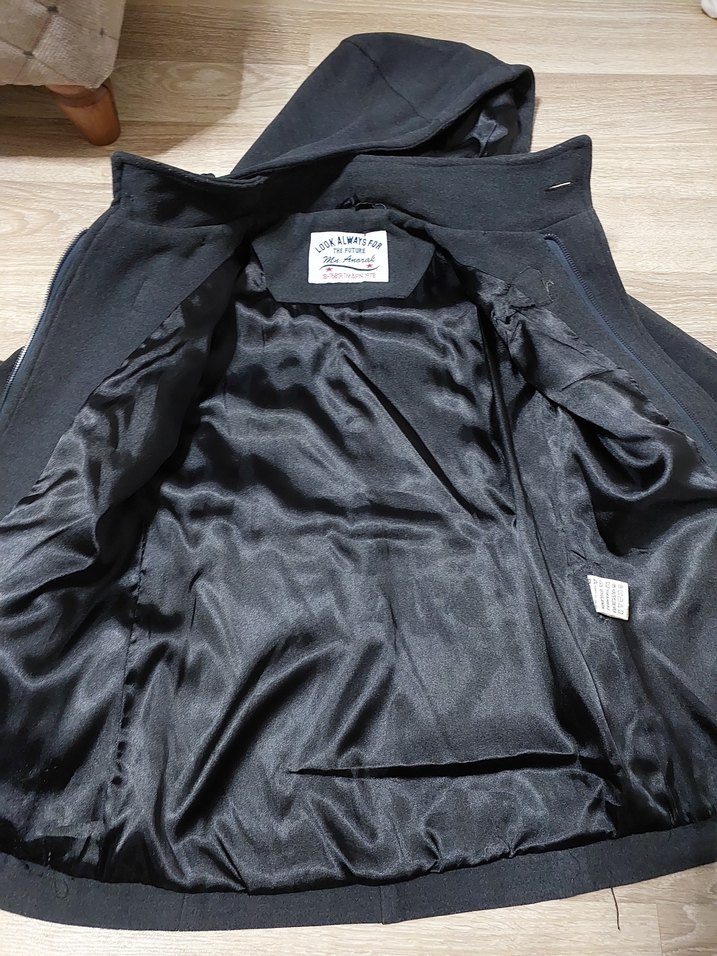 Erkek Çocuk Düğmeli Kaşe Kaban - Görsel 3