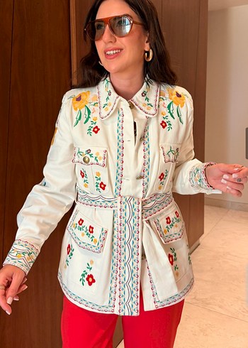 Nakışlı Bohem Kadın Ceket