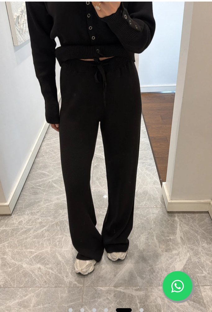 Çıtçıt detaylı Siyah Kadın Takım - Görsel 3