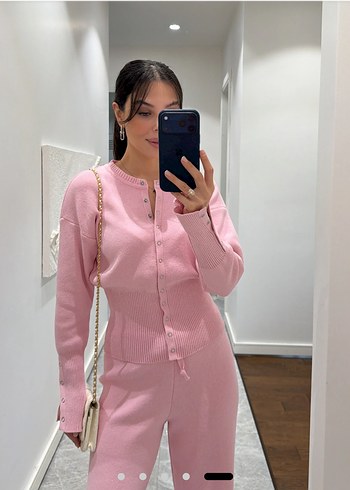 Pembe Normal Kesim Kadın Eşofman Takımı - Görsel 5