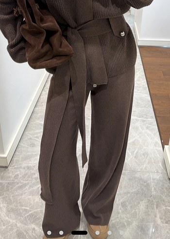 Vizon renk Kemerli Kadın Ofis Takımı - Görsel 3