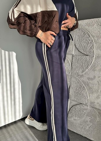 Lacivert Blok Renkli Kadın Takım - Görsel 5