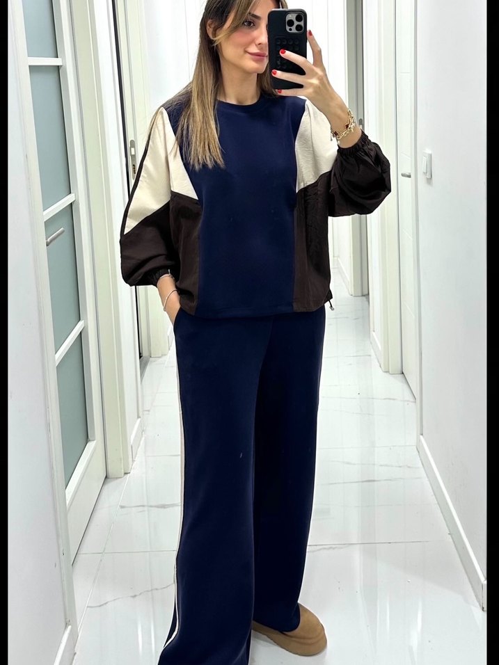 Kadın Mavi Rahat Kesim Eşofman Takımı - Görsel 2