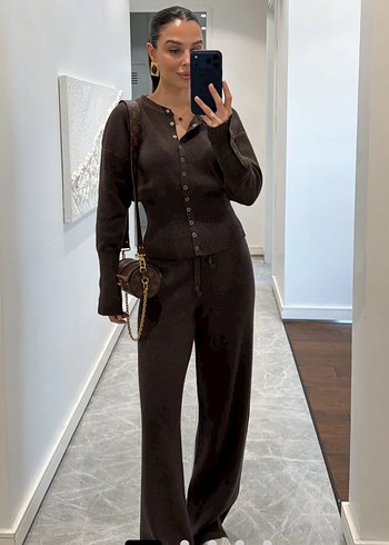 Çıtçıt detaylı triko takm - Görsel 5