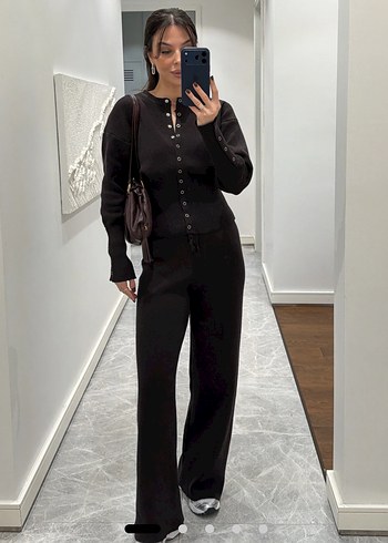 Çıtçıt detaylı triko takm - Görsel 3