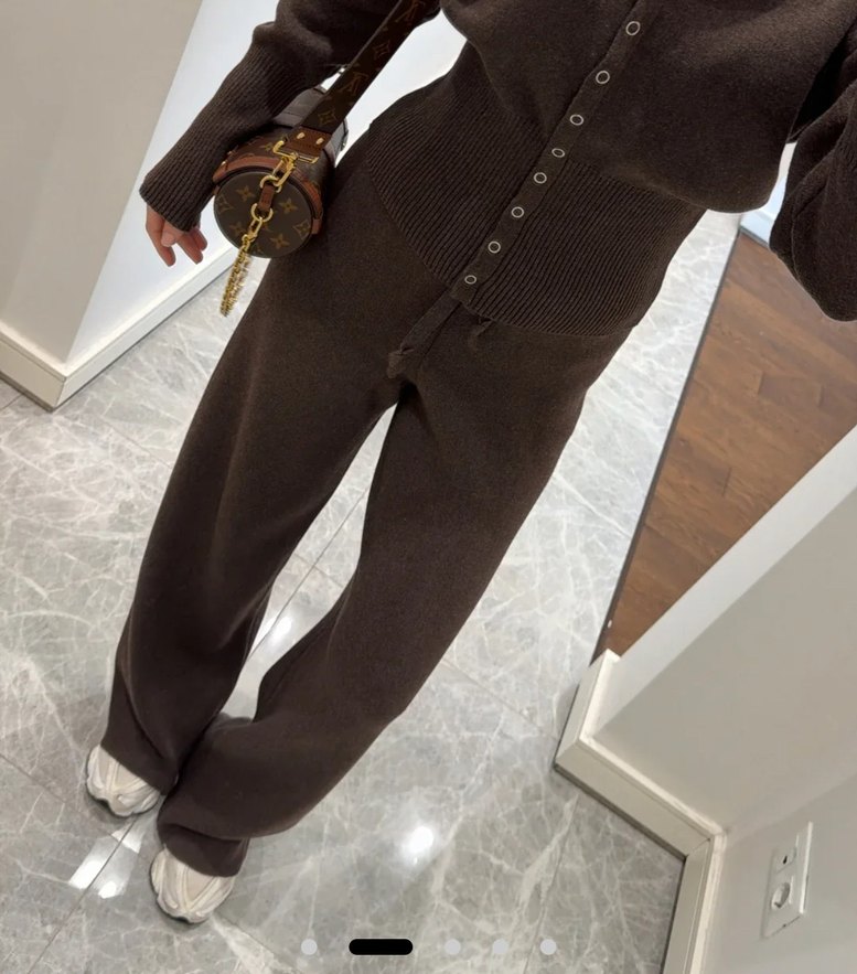 Çıtçıt detaylı triko takm - Görsel 4