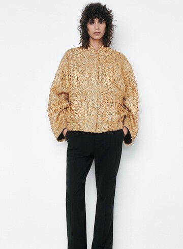Zara Zara gold pullu ceket