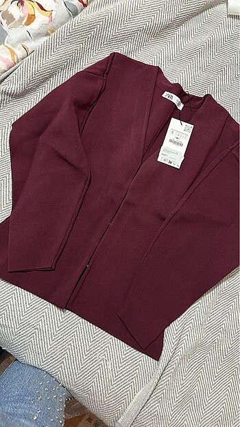 s Beden bordo Renk Triko ceket zara
