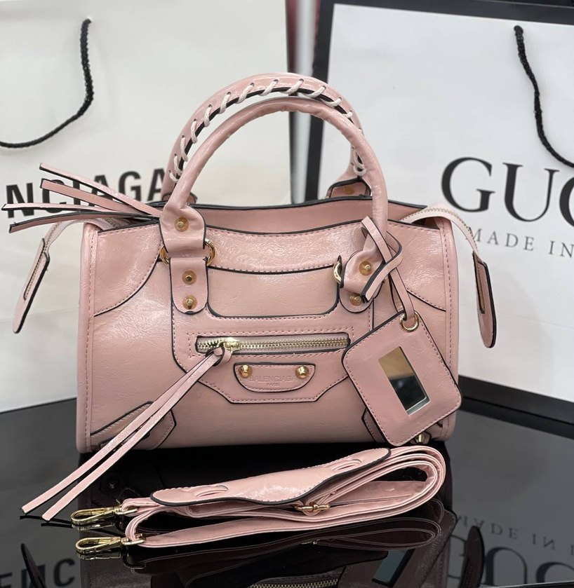 Beyaz Deri Tokalı Kadın El Çantası - Görsel 3