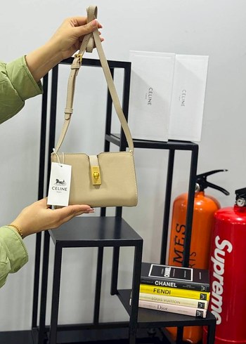 Bej Minimalist Deri Kadın Çanta - Görsel 2