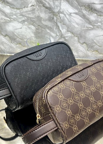 Beden Gri Yılan Desenli Fermuarlı Makyaj Çantası