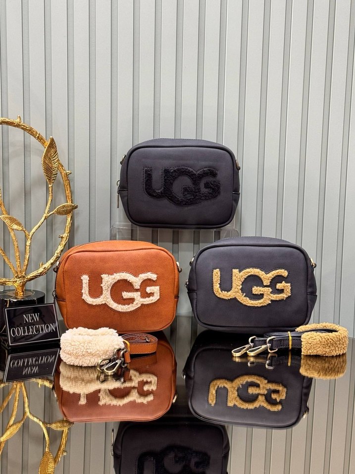 UGG Kahverengi Deri Kadın Çapraz Çanta - Görsel 2